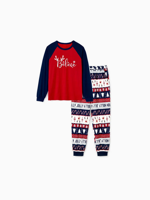 Believe Printed Family Matching Pajama Set