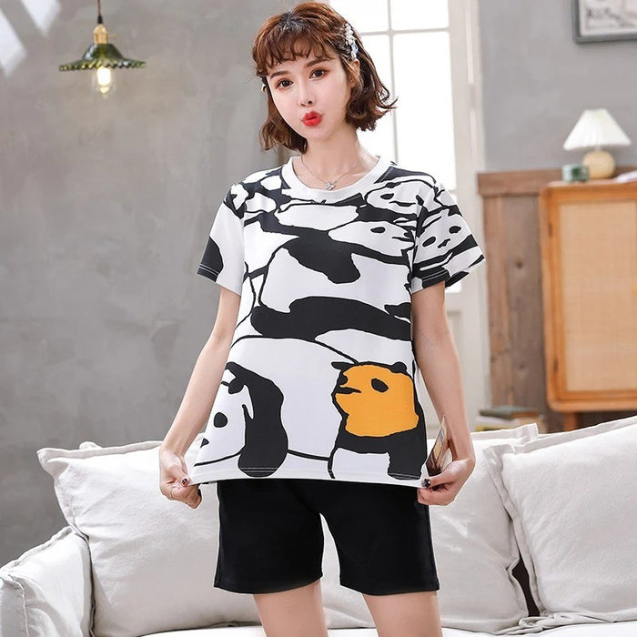 Casual Cartoony Print Sleepwear Shorts