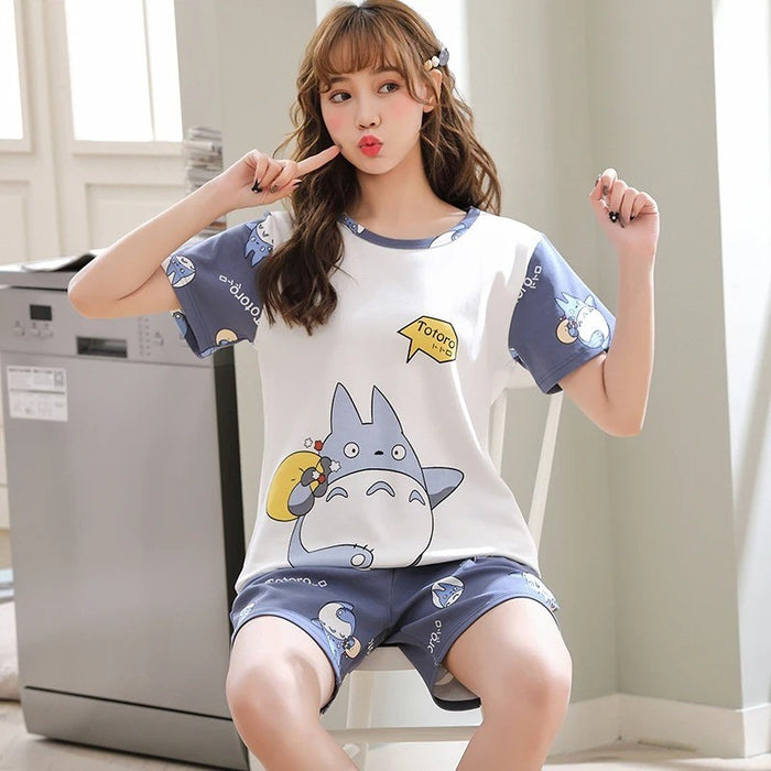 Casual Cartoony Print Sleepwear Shorts