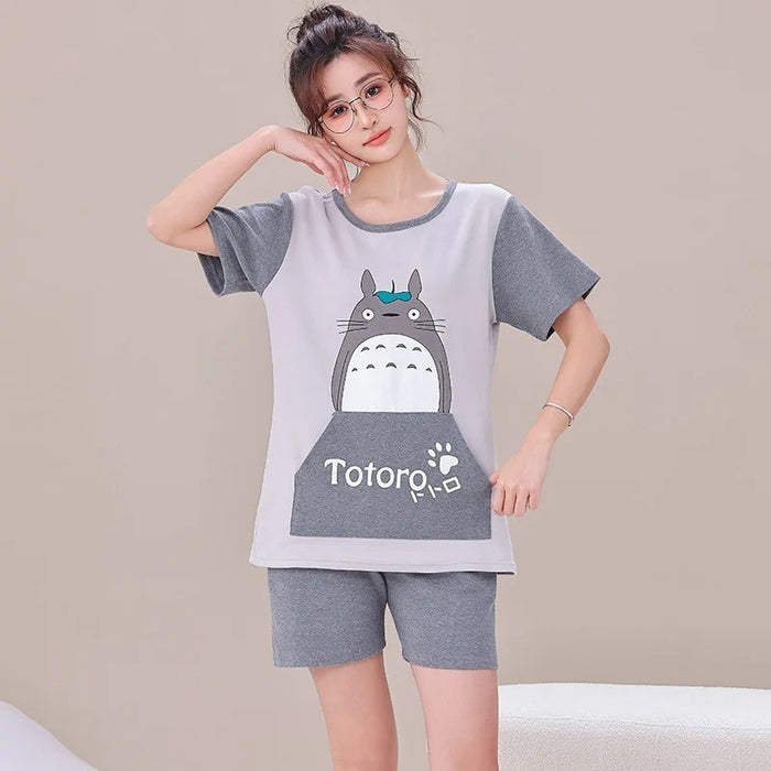 Casual Cartoony Print Sleepwear Shorts