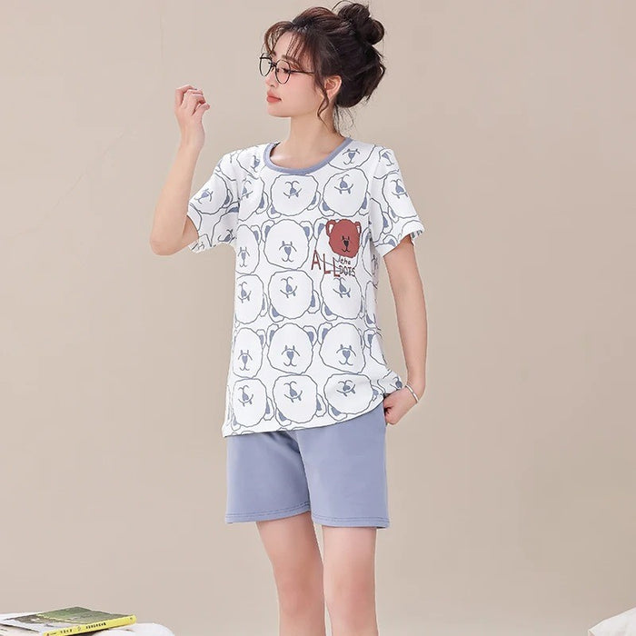 Casual Cartoony Print Sleepwear Shorts