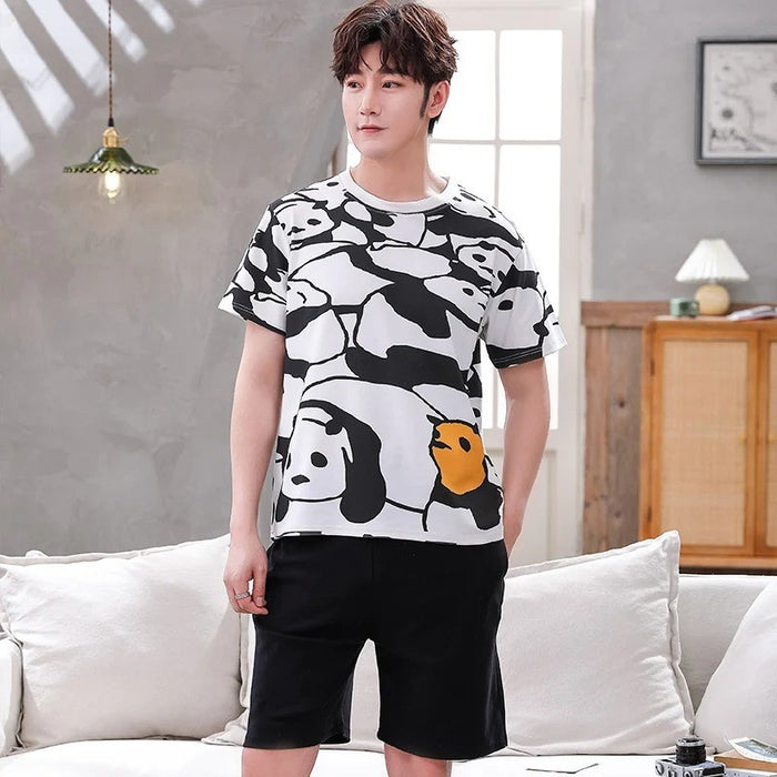 Casual Cartoony Print Sleepwear Shorts