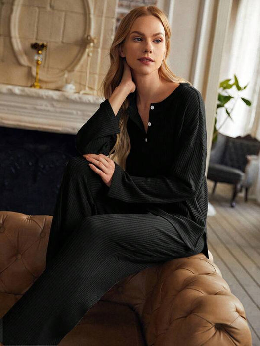 Casual Split High Low Hem Sweatshirt And Pant Set