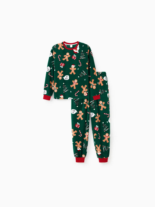 Christmas Gingerbread Printed Family Outfit Set