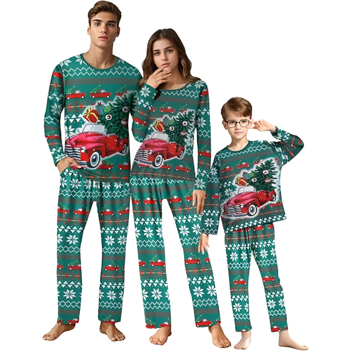 Family Matching Christmas Print Sleepwear