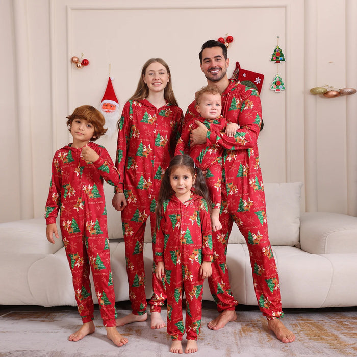 Christmas Festive Family Matching Onesie Pajama Set