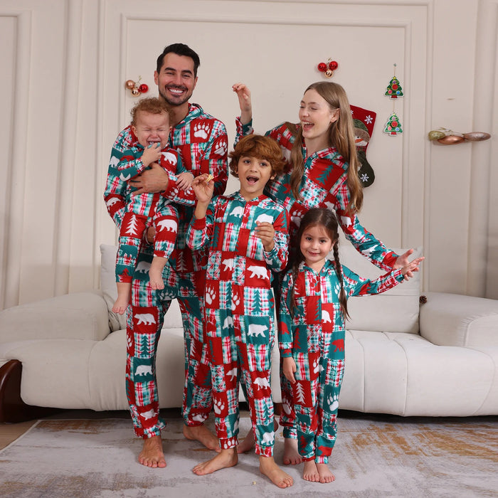 Christmas Festive Family Matching Onesie Pajama Set