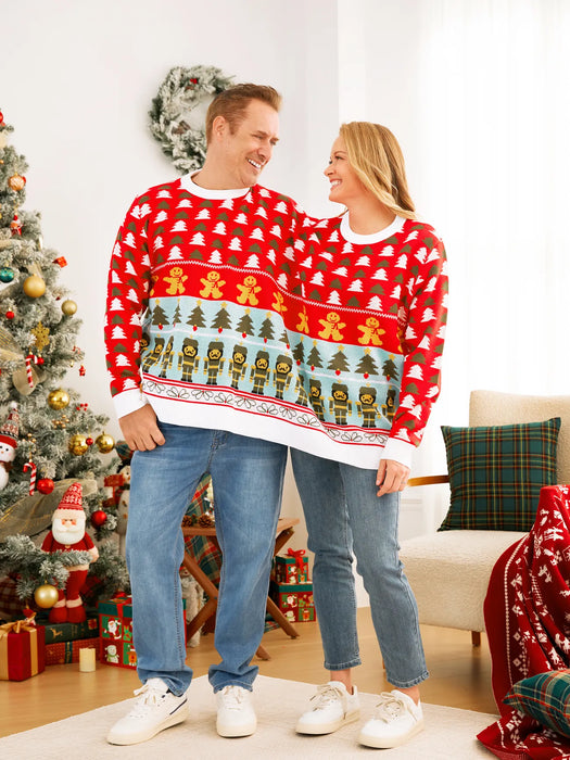 Double Knit Pullover Ugly Matching Christmas Sweater Set