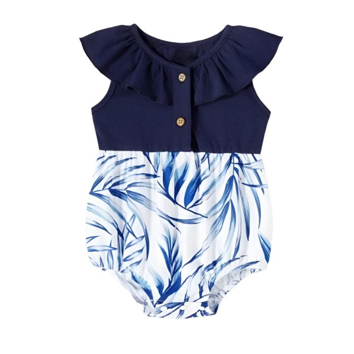 Family Matching Leaf Print Outfit Set