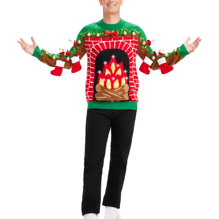 Festive Light Up Holiday Sweater