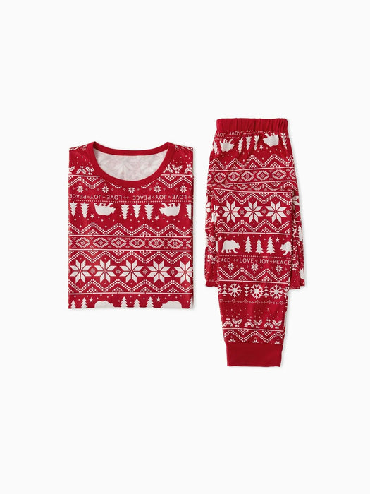 Festive Red Family Matching Pajama Set