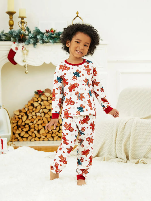 Gingerbread And Candy Cane Family Matching Pajama Set