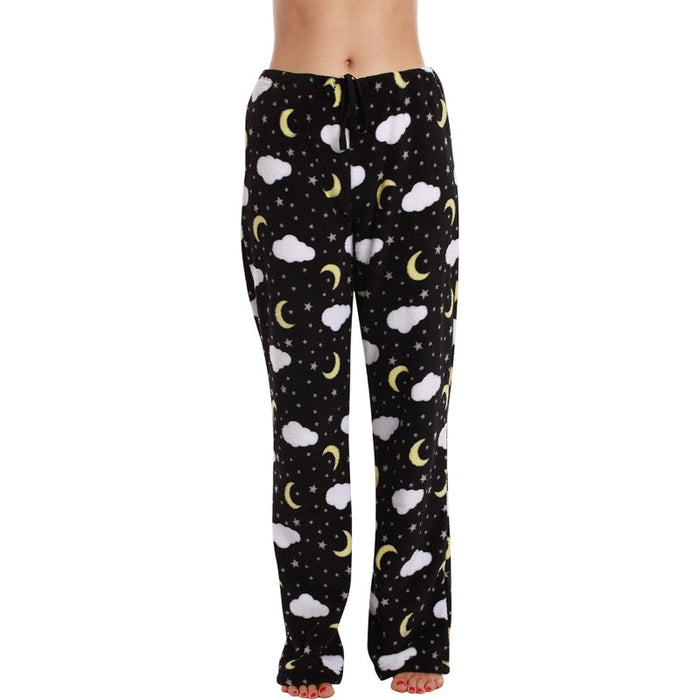 Versatile Patterned Drawstring Pajama Pants