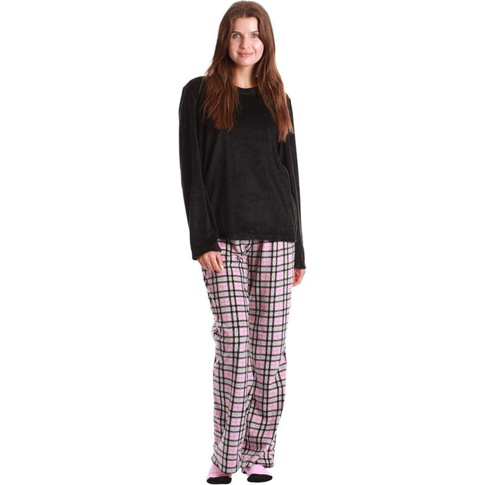 Plaid Pajama Set With Coordinating Socks