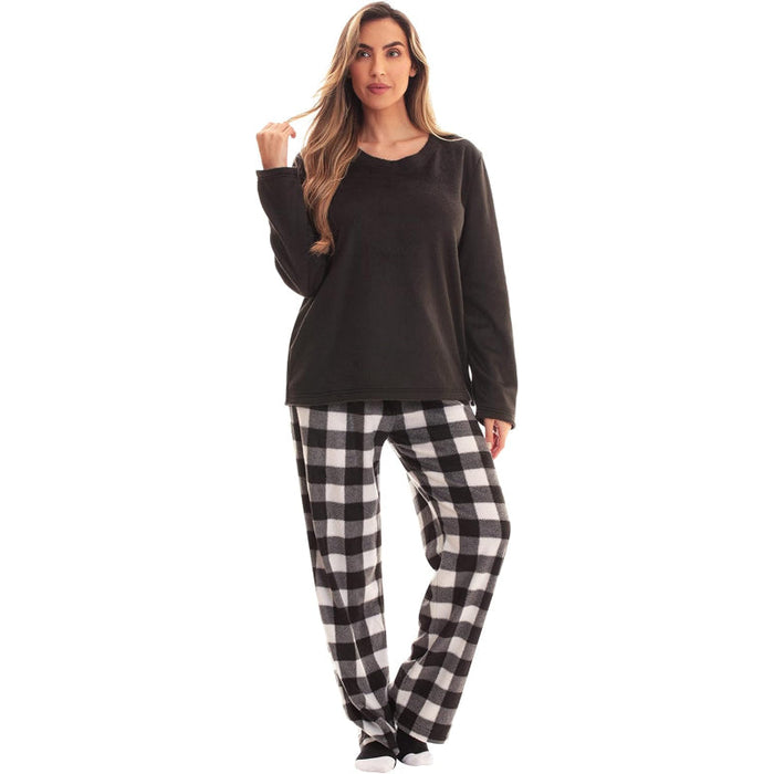 Plaid Pajama Set With Coordinating Socks