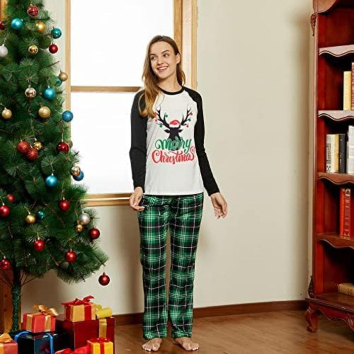 Family Matching Holiday Letter Print Pajama Set