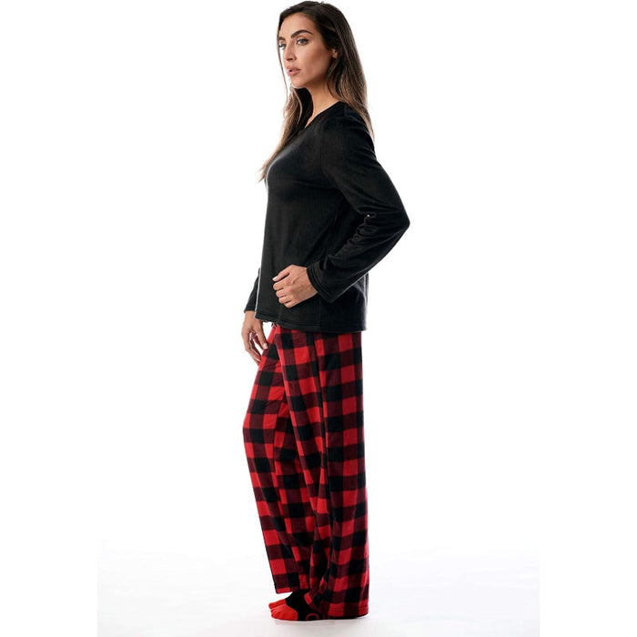 Plaid Pajama Set With Coordinating Socks