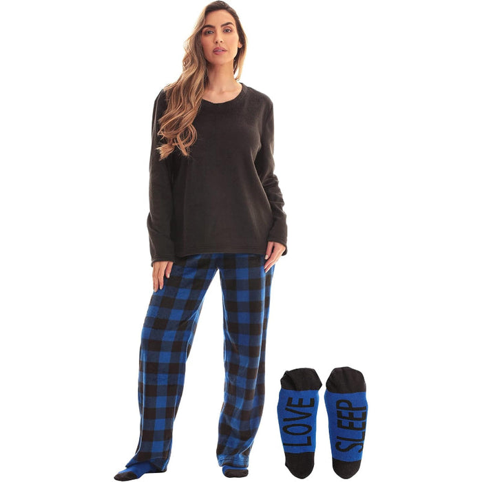 Plaid Pajama Set With Coordinating Socks