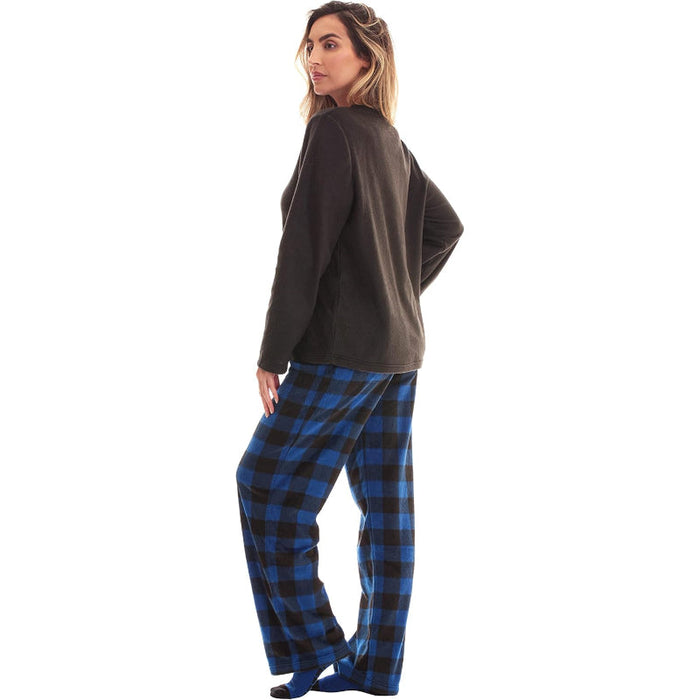 Plaid Pajama Set With Coordinating Socks