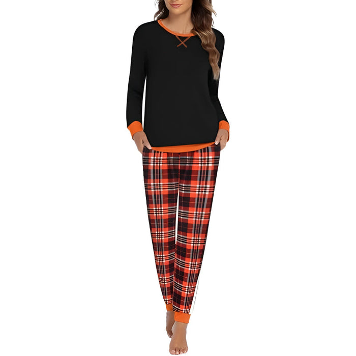 Plaid Print Pajama Set