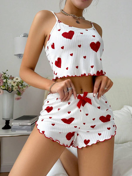 Patterned Cami Top And Shorts Sleepwear Set