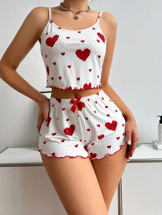 Patterned Cami Top And Shorts Sleepwear Set