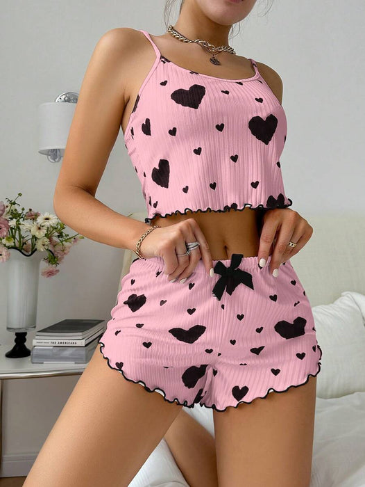 Patterned Cami Top And Shorts Sleepwear Set