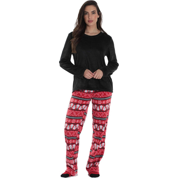 Printed Pajama Set With Coordinated Socks