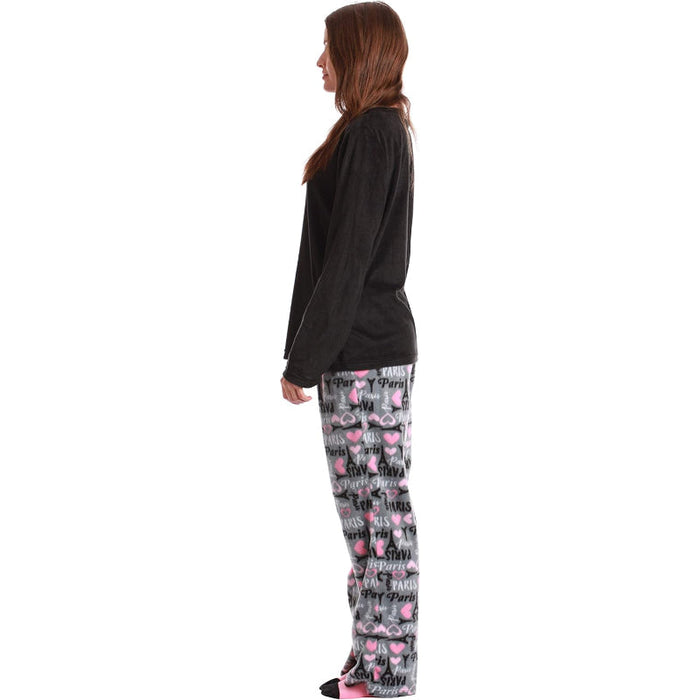 Printed Pajama Set With Coordinated Socks