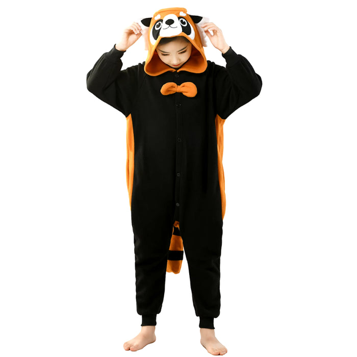 Panda Printed Hooded Family Onesie Sleepwear