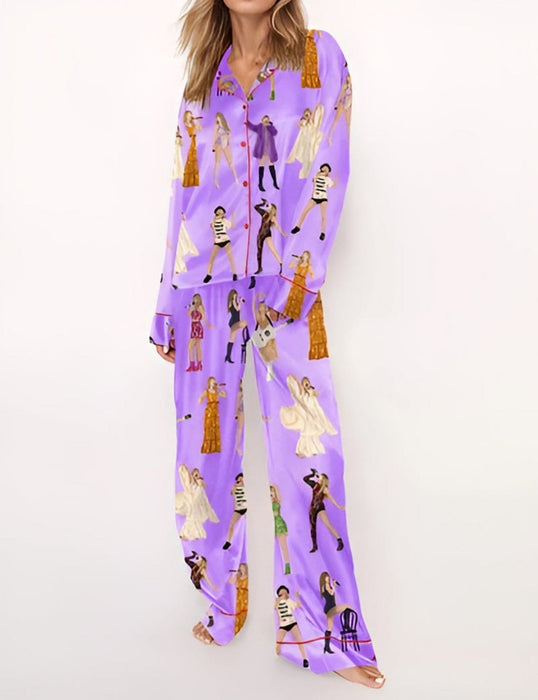 TS Iconic Style Printed Pajama Set