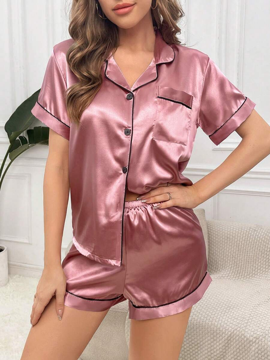 Multi Style Button Up Pajama Set