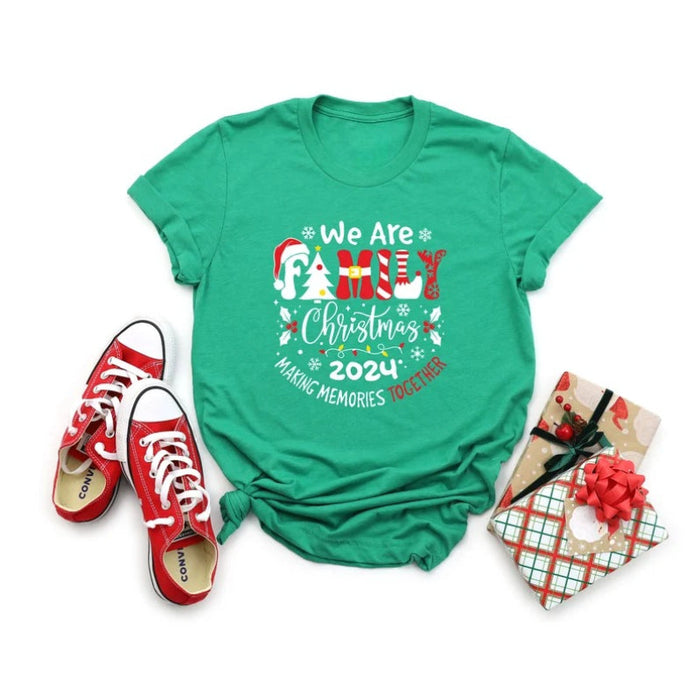 We Are Family Christmas Printed T Shirt