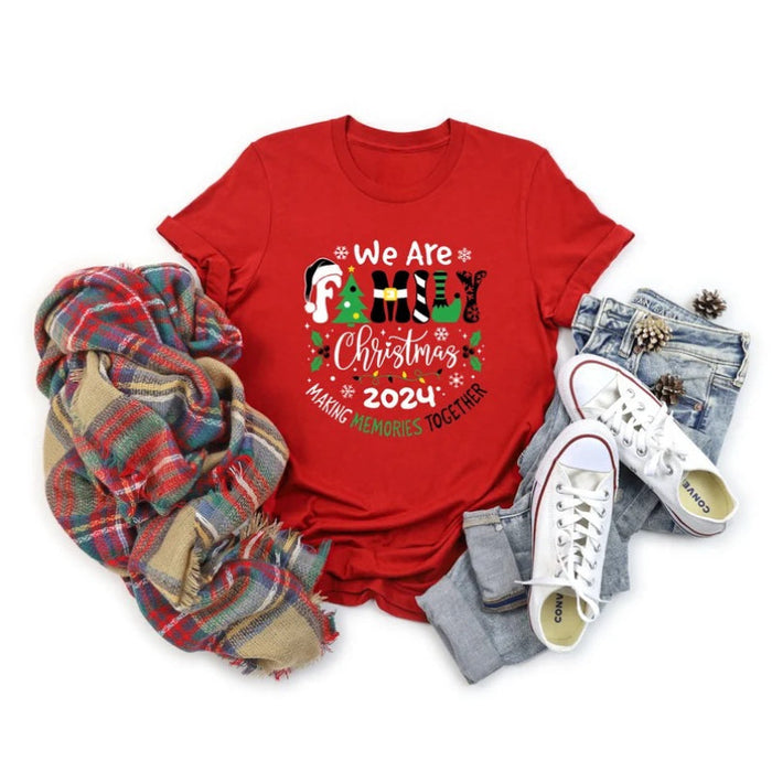 We Are Family Christmas Printed T Shirt