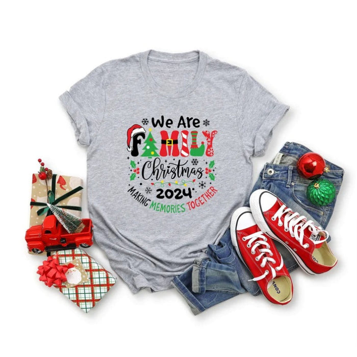 We Are Family Christmas Printed T Shirt