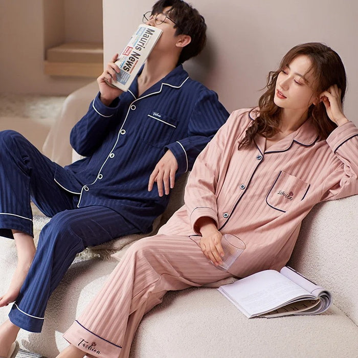 Long Sleeve Top And Couple Pajama Set