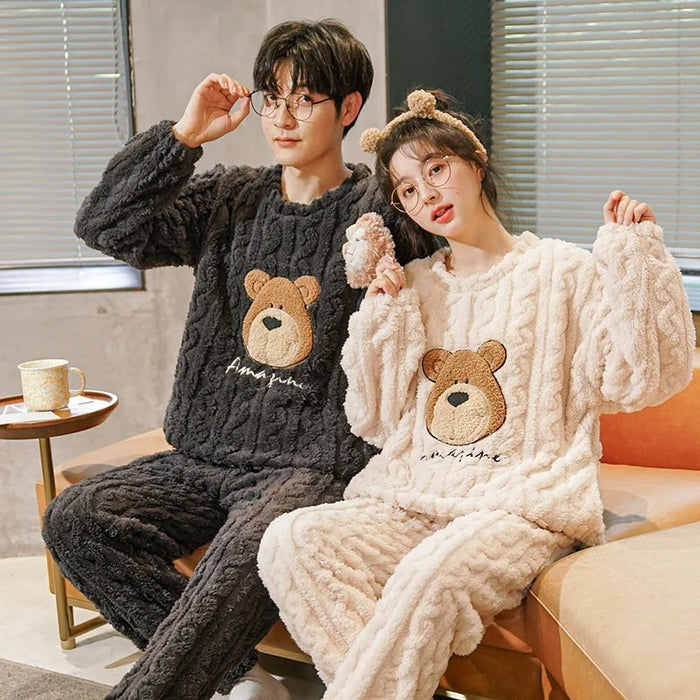 Couple Pajama Matching Fleece Set