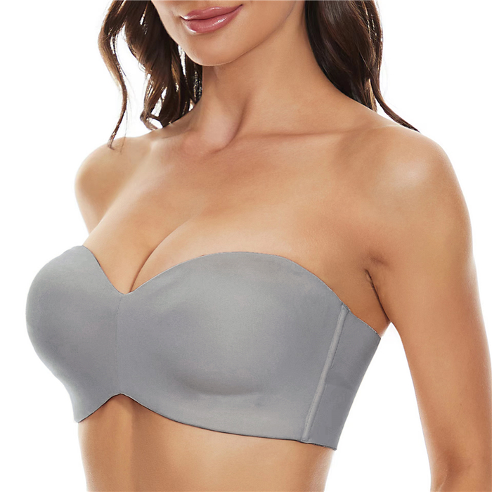 Women's Strapless Bra Smooth Underwire Convertible Straps Non Padded  Seamless 