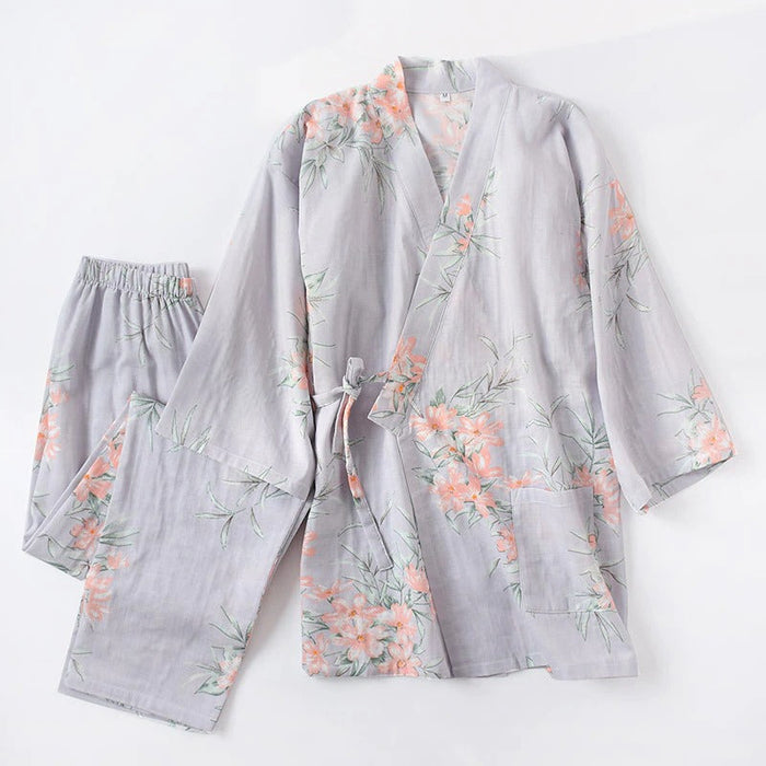 Japanese-Style Two-Piece Pajamas Set