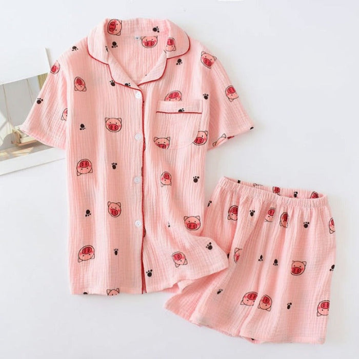 Stylish Short-Sleeved Sleepwear