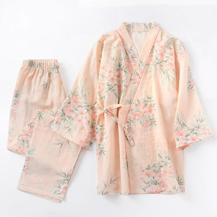 Japanese-Style Two-Piece Pajamas Set