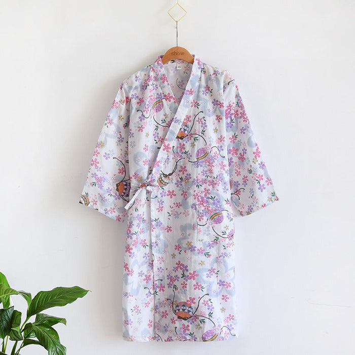 Women Spring And Summer Soft Bathrobe