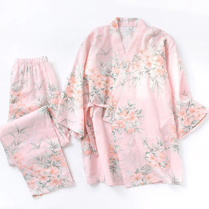 Japanese-Style Two-Piece Pajamas Set