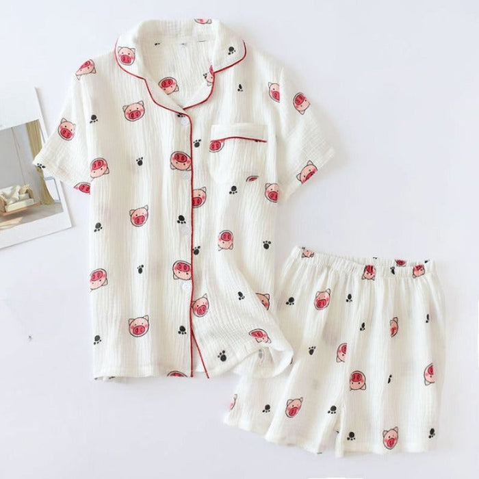 Stylish Short-Sleeved Sleepwear