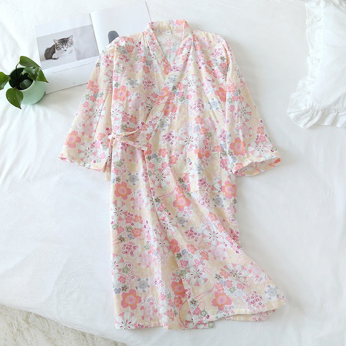 Women Spring And Summer Soft Bathrobe