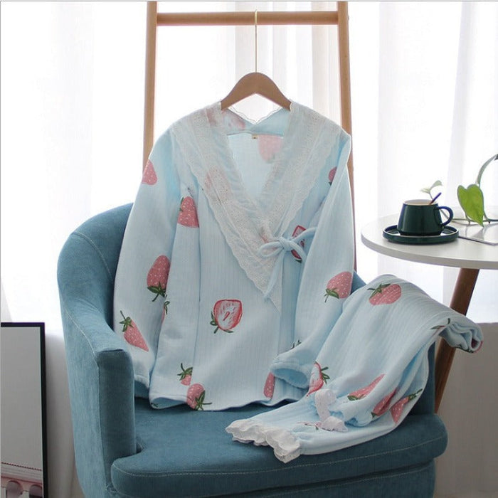 Japanese Household Pajamas Set For Women's