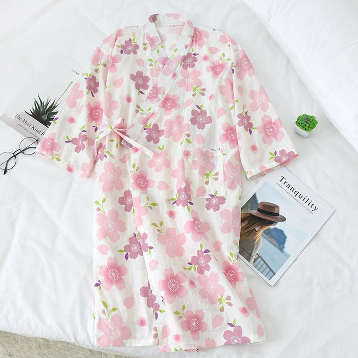 Women Nightgown Thin Bathrobe