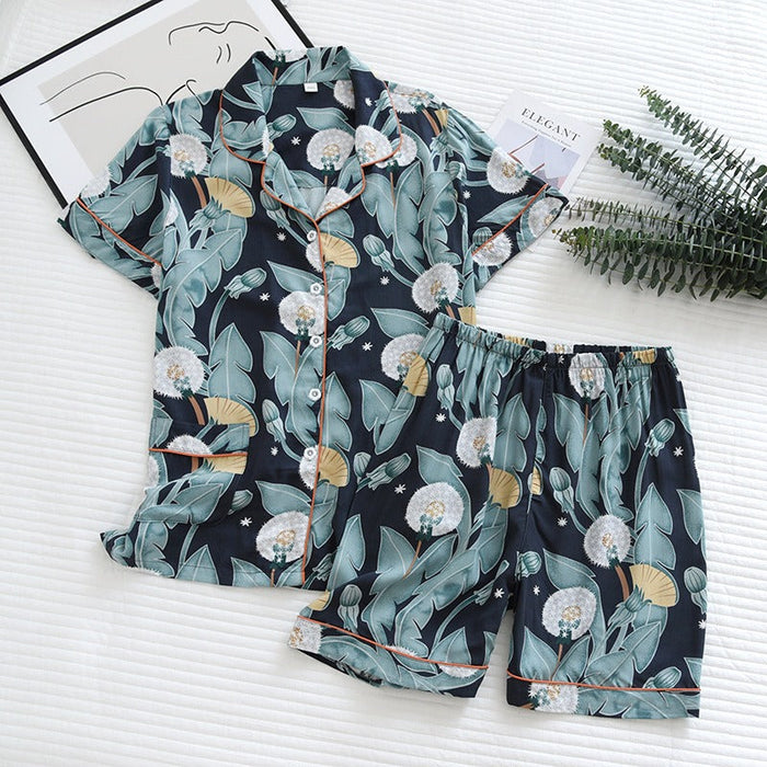 Short-Sleeved Shorts Floral