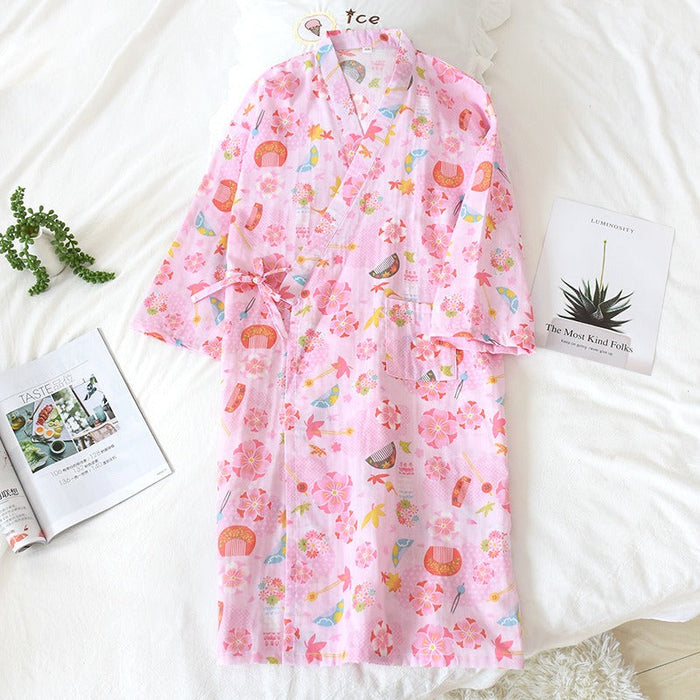 Women Nightgown Thin Bathrobe