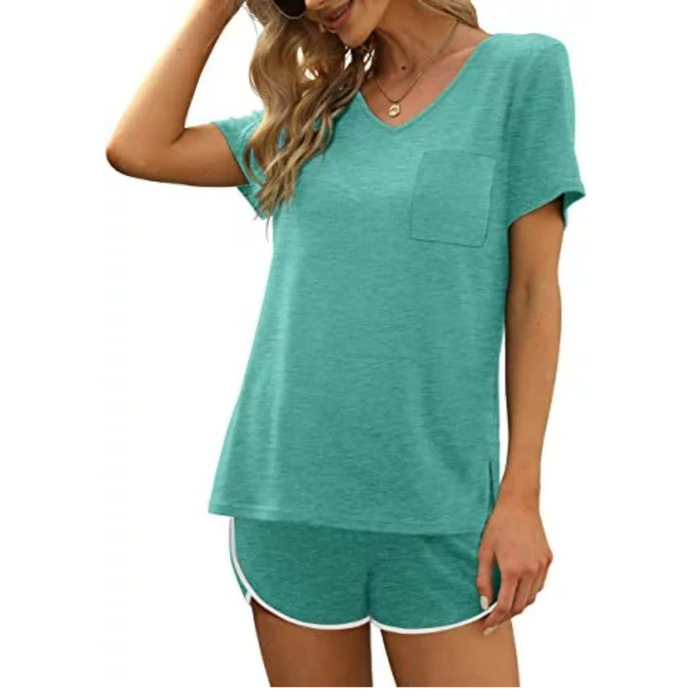 Short Sleeve Pajama Set For Women